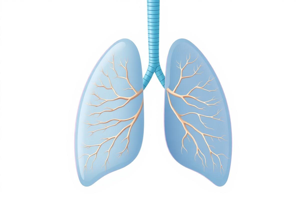 Lung Cancer Lung cancer care — human lung anatomy medical illustration