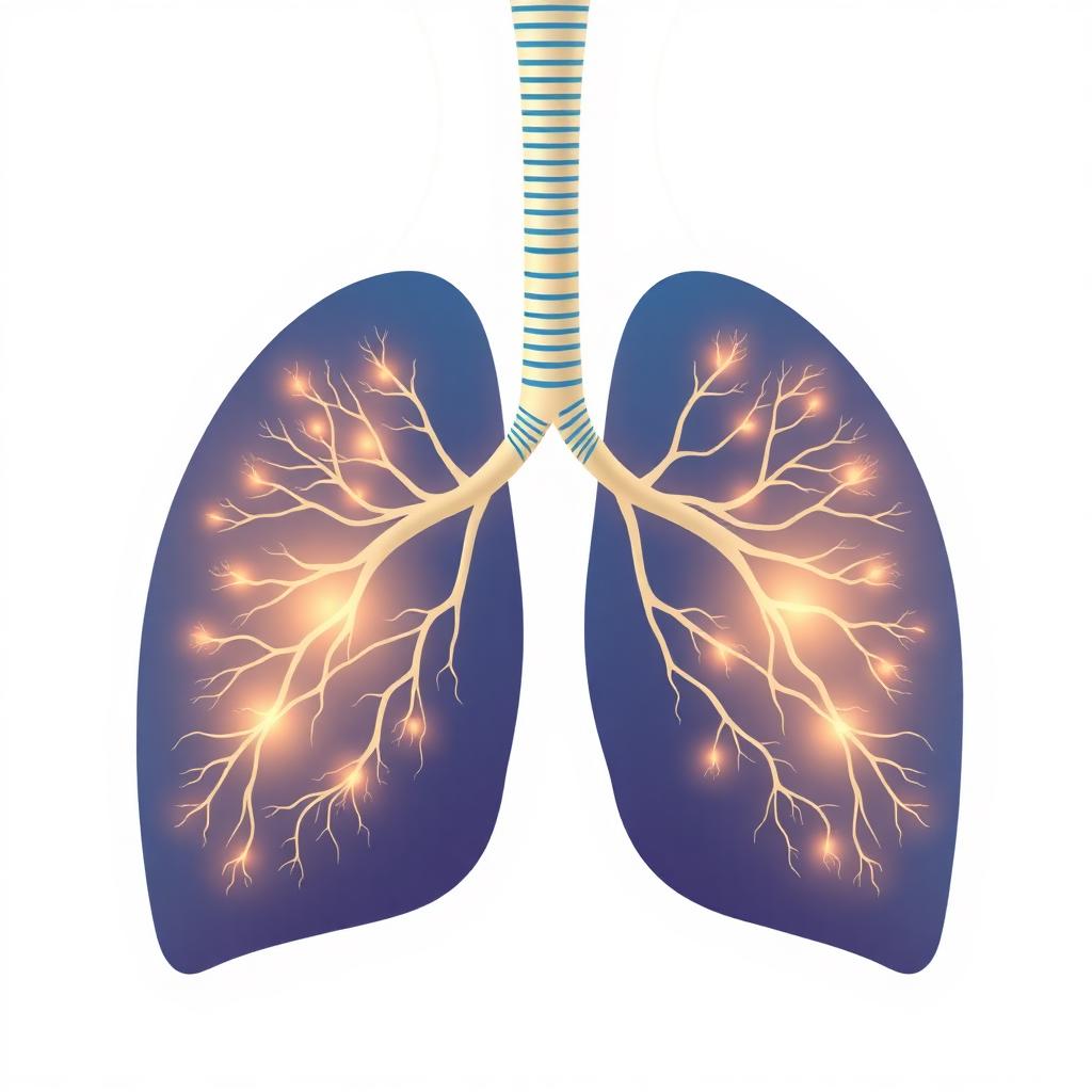 Bronchiectasis Bronchiectasis — editorial medical illustration of the human lungs and bronchial tree
